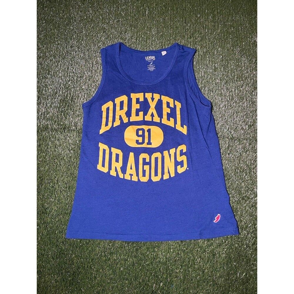 League Drexel Dragons 91 Shirt Small Blue Yellow NCAA College Fan Apparel